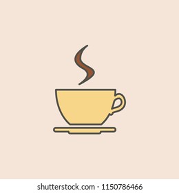 cup of coffee icon. Element of fast food icon for mobile concept and web apps. Field outline cup of coffee icon can be used for web and mobile