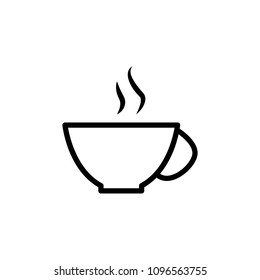 a cup of coffee icon. Element of navigation for mobile concept and web apps. Thin line a cup of coffee icon can be used for web and mobile on white background