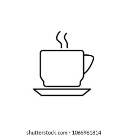 a cup of coffee icon. Element of simple icon for websites, web design, mobile app, info graphics. Thin line icon for website design and development, app development  on white background