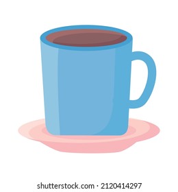 cup of coffee icon flat