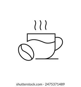 Cup of coffee icon. Cup flat icon