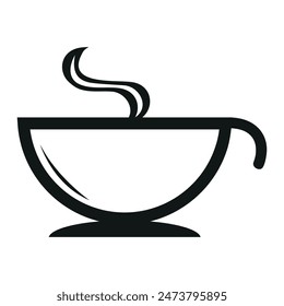 Cup of coffee icon. Cup flat icon for design logo, visiting card, etc. High quality and elegant single outline symbol for web design or mobile apps. Cup outline pictogram.