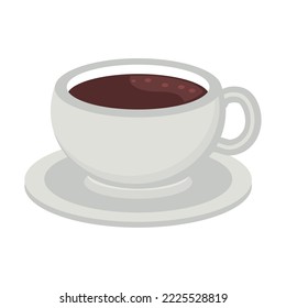 Tasse Kaffee-Ikone-Wohnung einzeln