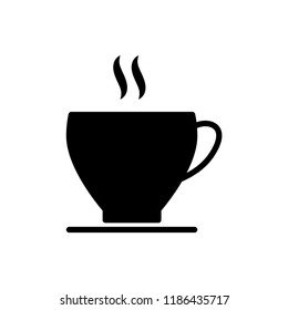 Cup of coffee icon flat style