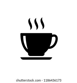 Cup of coffee icon flat style