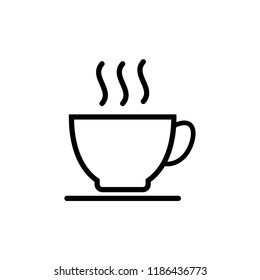 Cup of coffee icon flat style