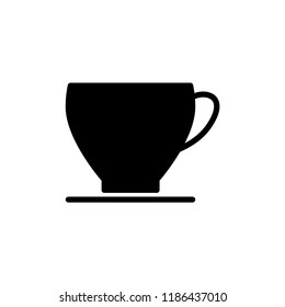 Cup of coffee icon flat style