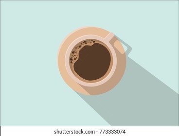 eine Tasse Kaffee. Icon flach Stil.