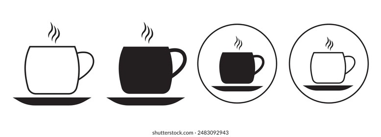 Cup of coffee icon. Cup flat icon. Thin line signs for design logo, visit card, etc. Single high-quality outline symbol for web design or mobile app. Cup outline pictogram.