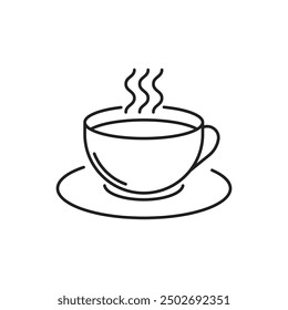 Cup of coffee icon. Cup flat icon. Thin line signs for design logo, visit card, etc. Single high-quality outline symbol for web design or mobile app. Cup outline pictogram.