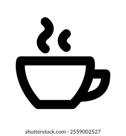 Cup of coffee icon. Cup flat icon. Thin line signs for design logo, visit card, etc. Single high-quality outline symbol for web design or mobile app. Cup outline pictogram.