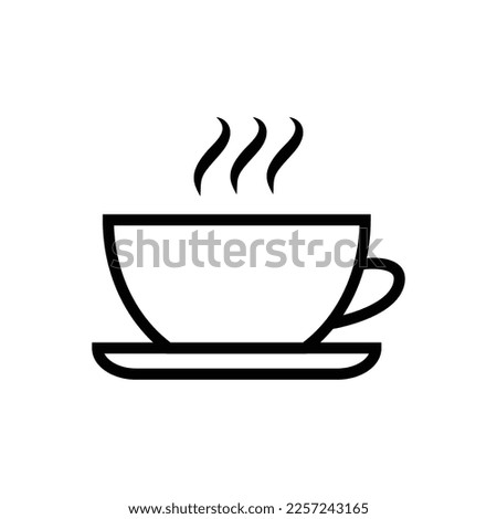 Cup of coffee icon. Cup flat icon. Thin line signs for design logo, visit card, etc. Single high-quality outline symbol for web design or mobile app. Cup outline pictogram.