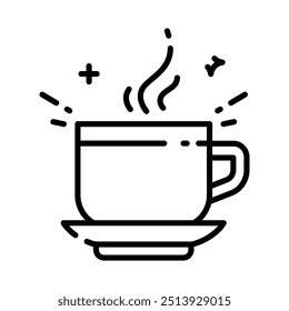 Cup of coffee icon. Cup flat icon vector illustration