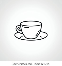 Cup of coffee icon. Cup of hot drink linear icon
