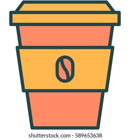 A Cup of Coffee Icon Illustration Isolated Vector Sign Symbol