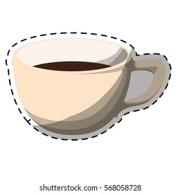 Cup coffee icon image design, vector illustration
