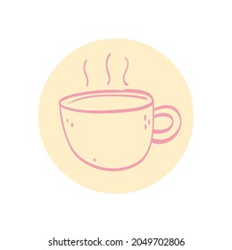 cup of coffee icon isolated