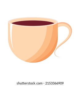 cup of coffee icon isolated