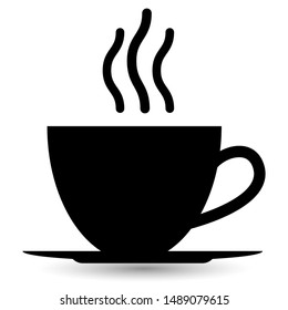 Cup of coffee icon isolated on a white background.