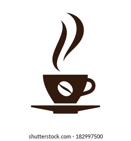 Cup of coffee icon isolated on a white background