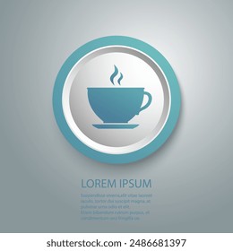 Tasse Kaffee. Ikone der Kaffeetasse. Kaffeesymbol isoliert auf weißem Hintergrund