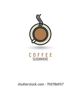 Cup of coffee icon or logo
