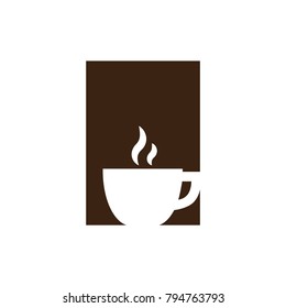 Cup of coffee icon, logo design.