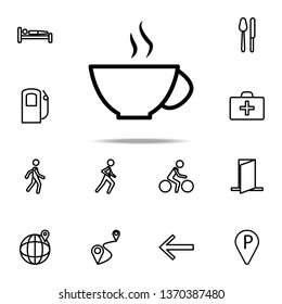 a cup of coffee icon. Navigation icons universal set for web and mobile on white background