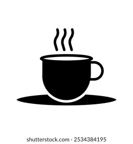 Cup of coffee icon ,on whit beckgrondbackground, vector, design, food, coffee, isolated, illustration, white, smoke, restaurant, tea, line, black, graphic, silhouette, menu, breakfast, web, sign, flat