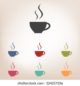 cup of coffee icon set