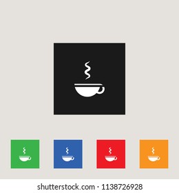 Cup of coffee icon, stock vector illustration, EPS10.