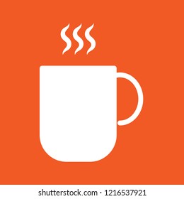 Cup of coffee icon, stock vector illustration, EPS10.
