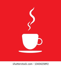 Cup of coffee icon, stock vector illustration, EPS10.