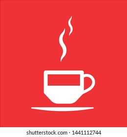 Cup of coffee icon, stock vector illustration, EPS10.