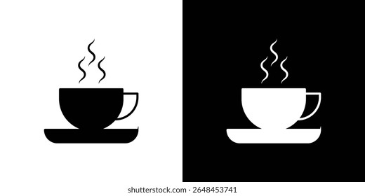Cup of coffee icon symbol collection. Flat vector stock illustration.