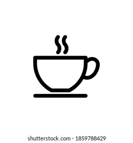 Cup of coffee icon symbol vector on white background