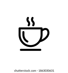Cup of coffee icon symbol vector on white background