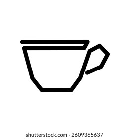 Cup of coffee icon. Cup of tea icon. Cup flat icon. Thin line signs for design logo, visit card, etc. Single high-quality outline symbol for web design or mobile app. Cup outline pictogram.