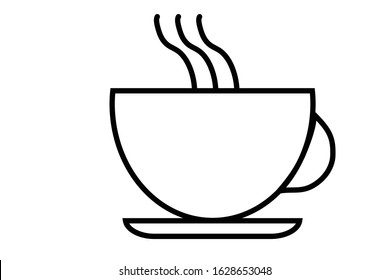 Cup of coffee icon template black color editable. coffee symbol vector sign isolated on white background illustration for graphic and web design.