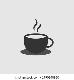 Cup of coffee icon template black color editable. Coffee symbol sign isolated on white background illustration for graphic and web design