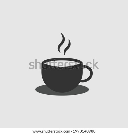 Cup of coffee icon template black color editable. Coffee symbol sign isolated on white background illustration for graphic and web design