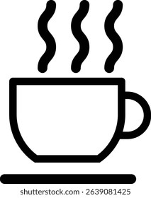 Cup of coffee icon. Thin line signs for design logo,  Single highquality outline symbol for web design or mobile app. coffee cup icon isolated on a white background
