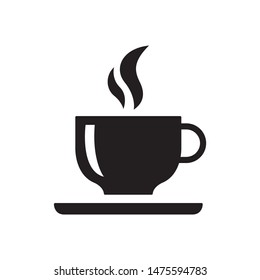 Cup of coffee icon in trendy flat style design. Vector graphic illustration. Suitable for website design, logo, app, template, and ui. EPS 10.