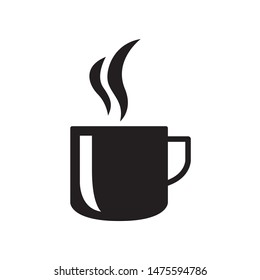 Cup of coffee icon in trendy flat style design. Vector graphic illustration. Suitable for website design, logo, app, template, and ui. EPS 10.