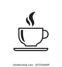 Cup of coffee icon in trendy outline style design. Vector graphic illustration. Suitable for website design, logo, app, template, and ui. Editable vector stroke. EPS 10.