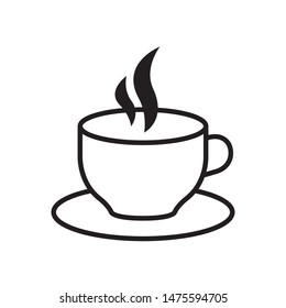 Cup of coffee icon in trendy outline style design. Vector graphic illustration. Suitable for website design, logo, app, template, and ui. Editable vector stroke. EPS 10.