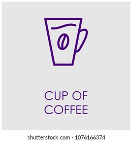 cup of coffee icon vector