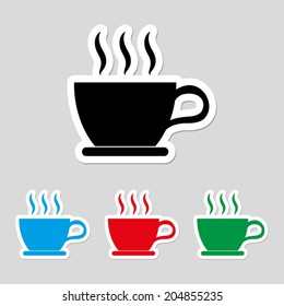 cup of coffee icon - vector
