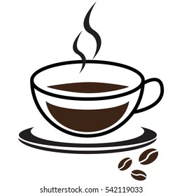 cup of coffee icon vector