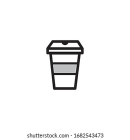 signo de diseño vectorial de icono de café